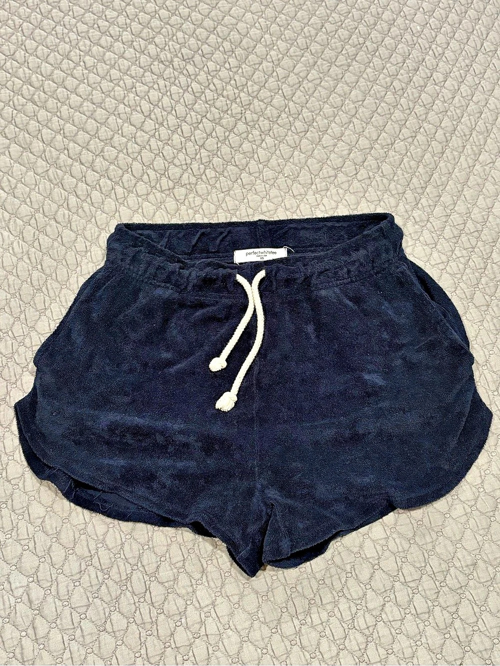 Perfectwhitetee Summer Loop Terry Sweat Shorts Terry Lounge Shorts in Blue Size